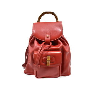 GUCCI Bamboo Backpack Leather CompactBamboo Backpack